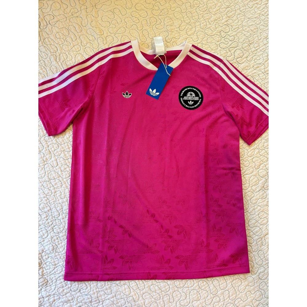 Adidas Youth Size Large Soccer Jersey Semi Lucid Fuchsia Pink JV7680 Kids L NWT